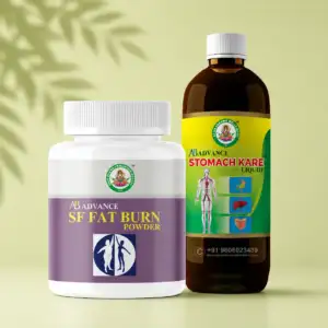Ayur Brahma SF Advance Fat Burn Powder (100g) & Stomach Kare Liquid (450ml) Combo